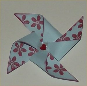 Pinwheels embellishments for cards and scrapbooking
